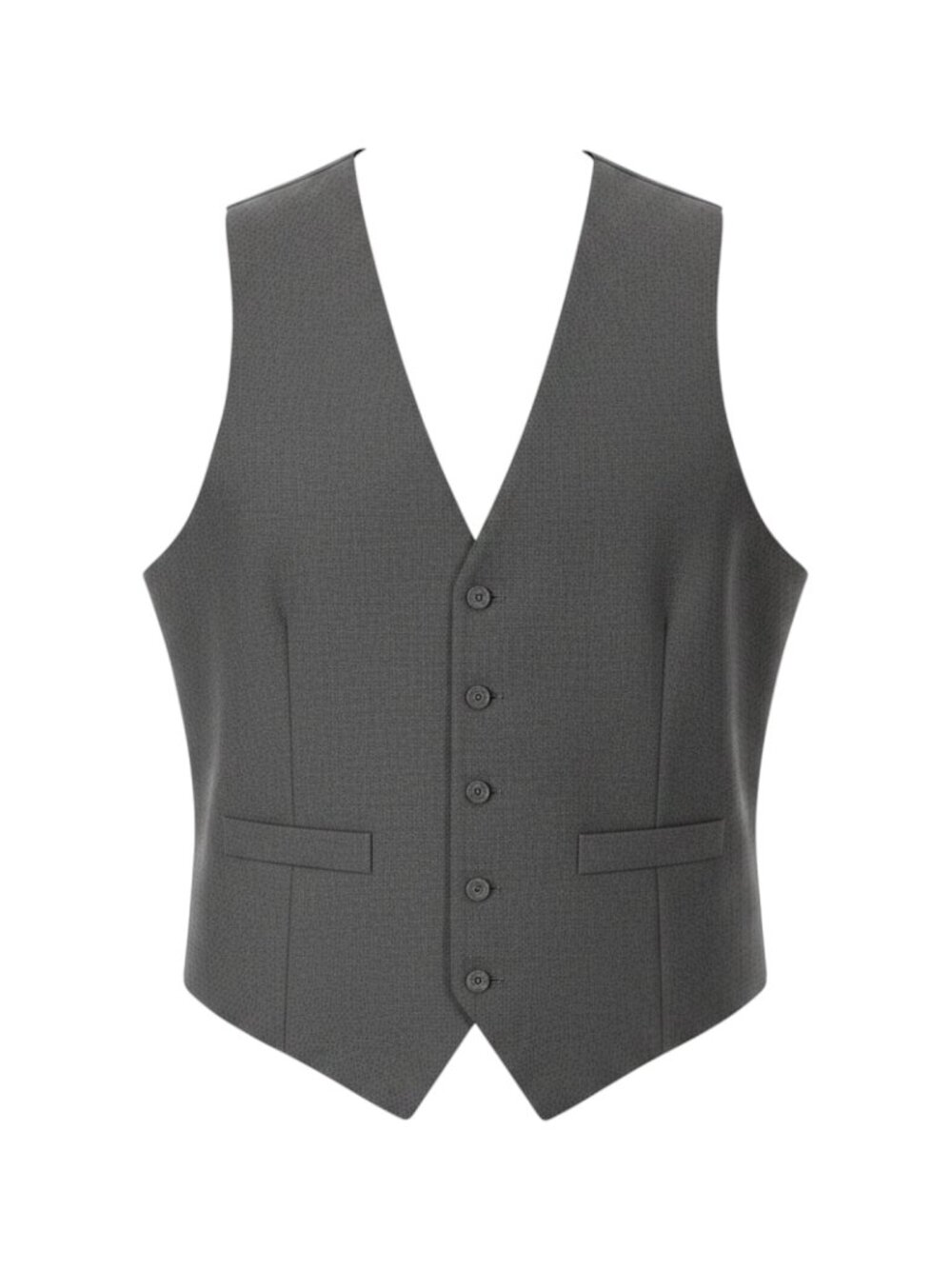 Unbranded Gray Men's Button-Up Suit Vest 46R